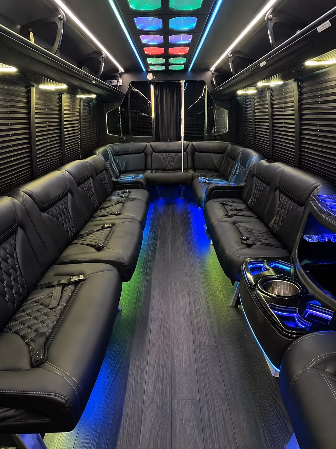 clemson 20 passenger party bus interior