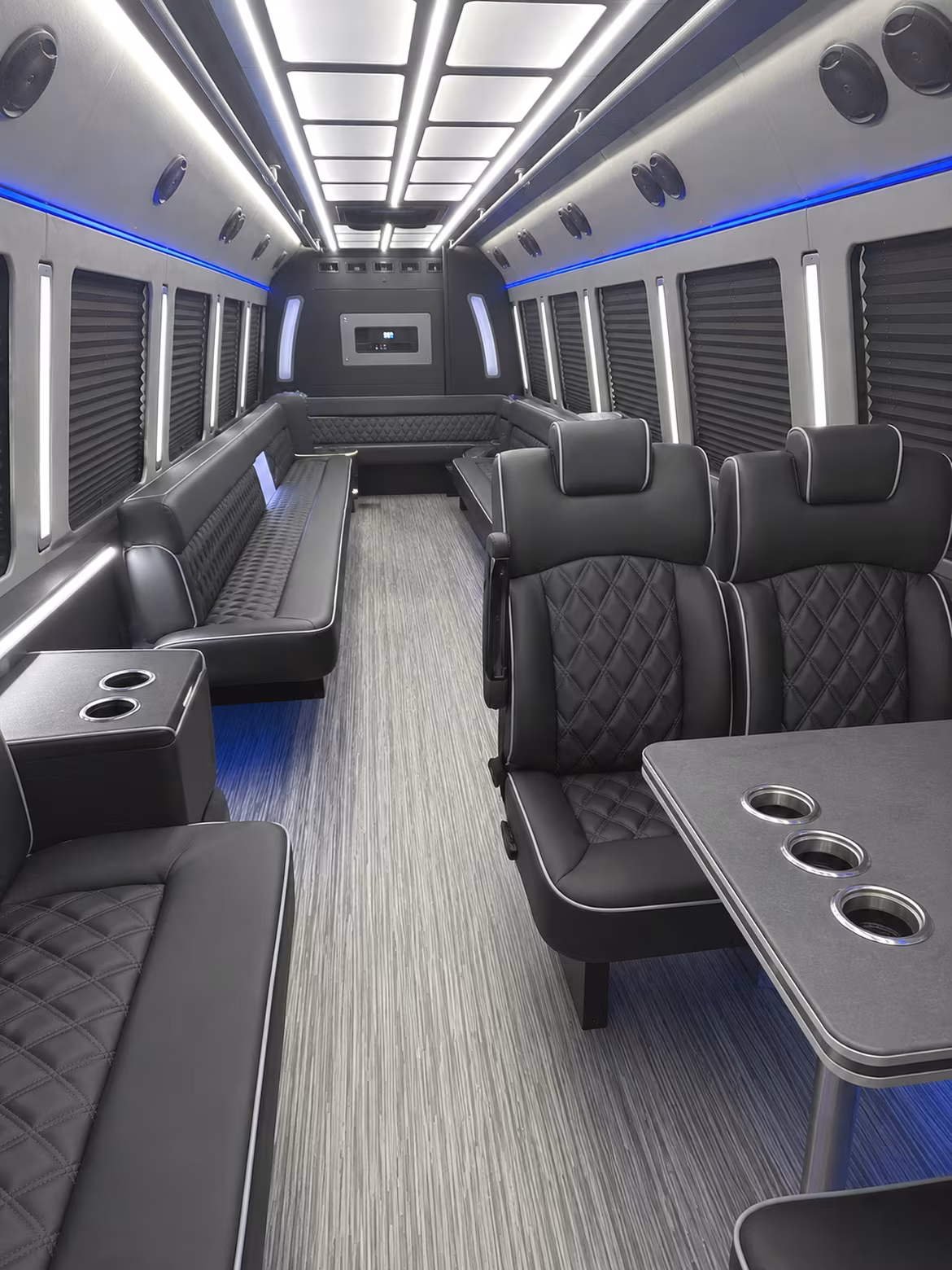 clemson 25 passenger party bus inside