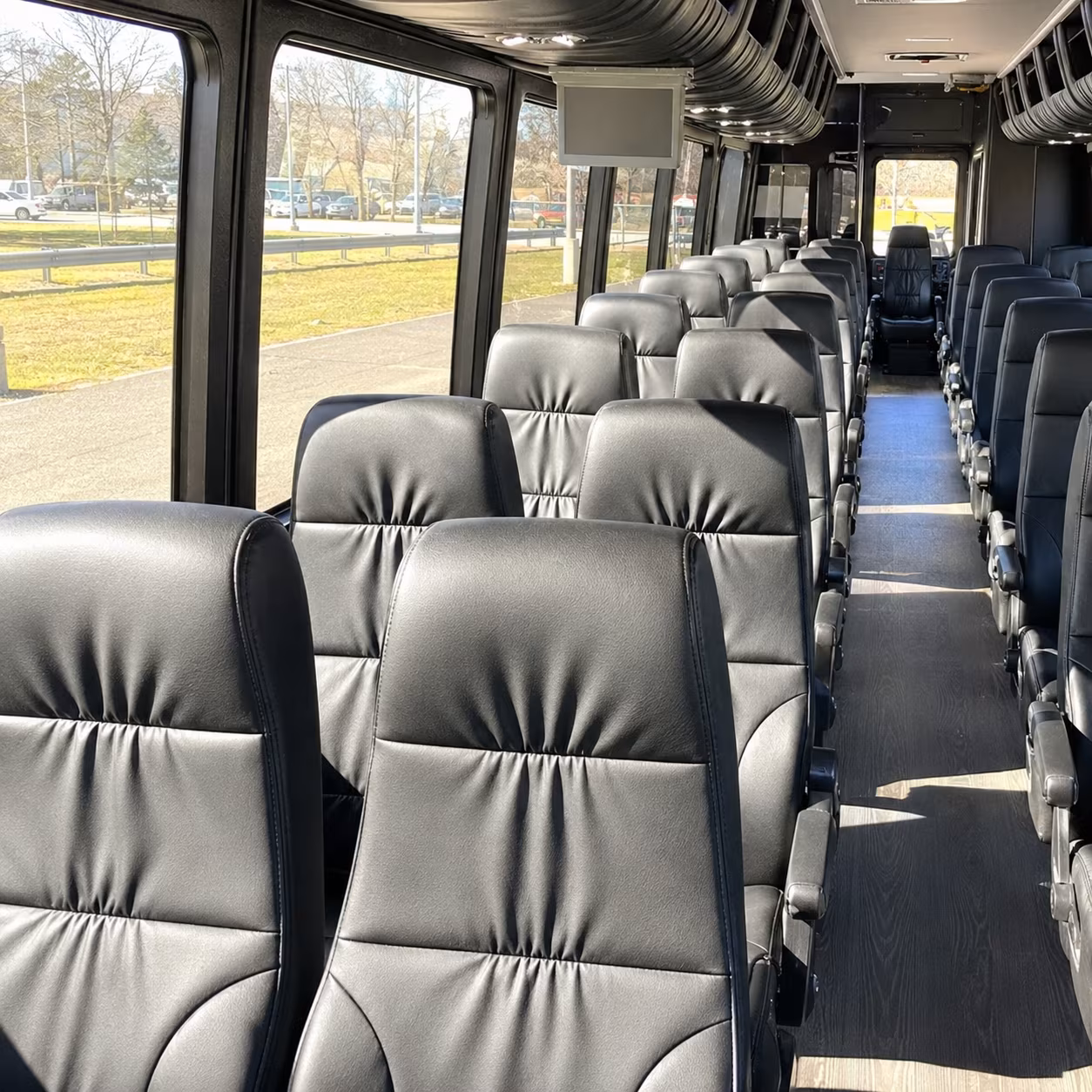 clemson 28 passenger minibus inside