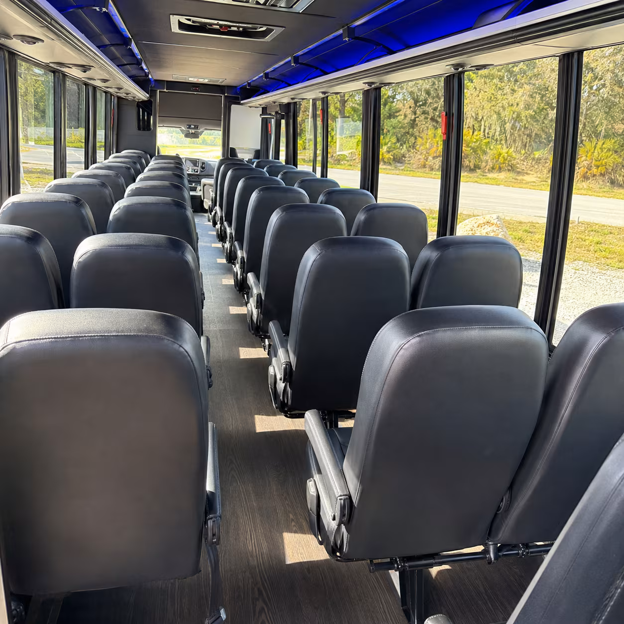 clemson 35 passenger minibus inside