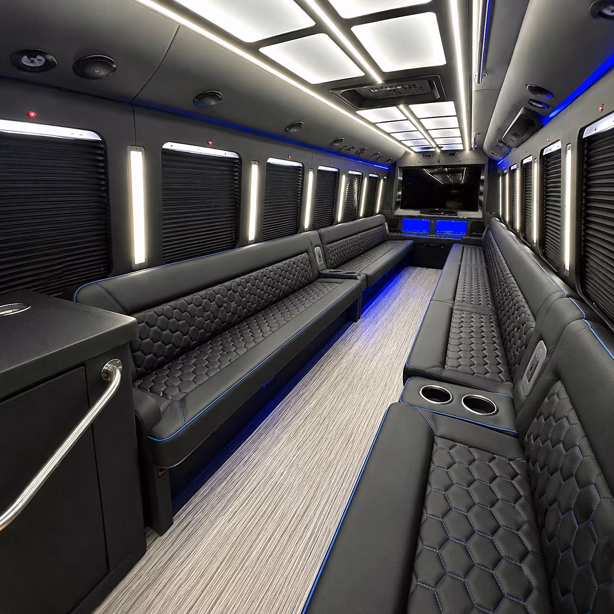 clemson party bus rental interior