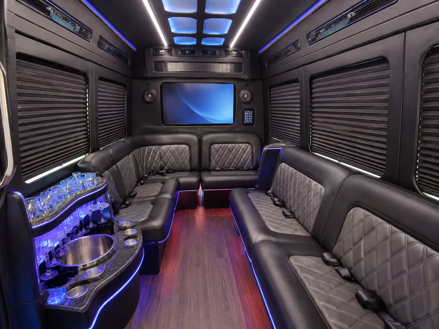 clemson sprinter limousine inside
